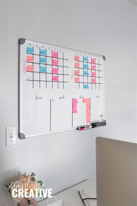 Diy Whiteboard Calendar And Planner Domestically Creative