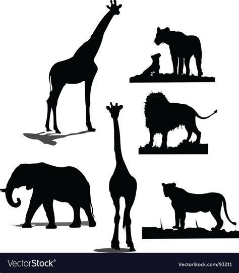 Africa Silhouette Animal Silhouette Silhouette Vector Silhouette