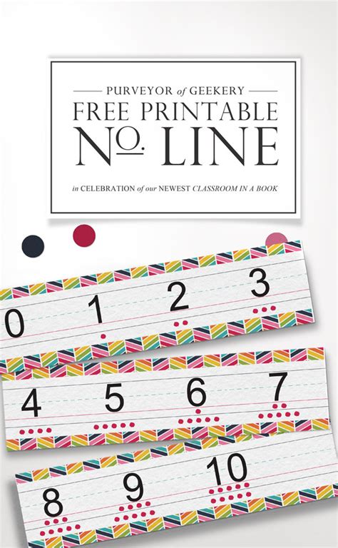 Free Rainbow Printable Number Line By Geekling Books Faireli