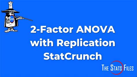 Part Anova Two Factor With Replication Using Statcrunch And Excel Youtube