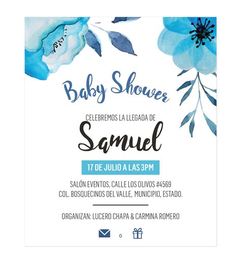 Invitacion Para Baby Shower Invitación Editable Baby Shower Niño