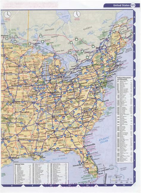 Printable Road Map Of Usa Dibandingkan