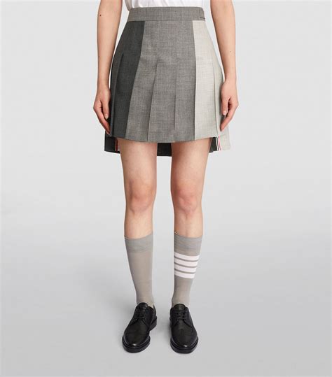 Thom Browne Pleated Mini Skirt Harrods Us