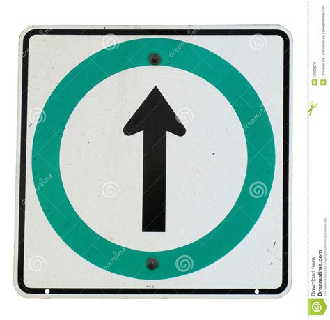 Directional arrow on sign stock photo. Image of instruction - 12863678