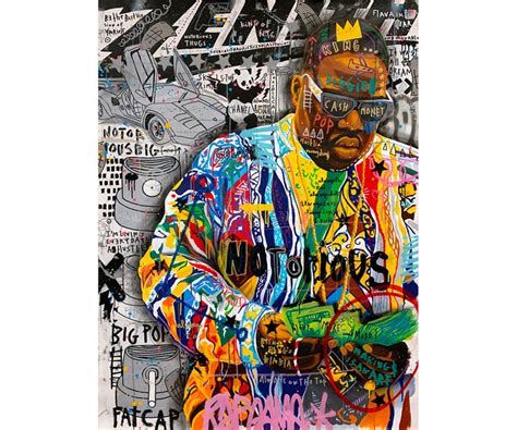 Graffiti Notorious Biggie Smalls Poster Rapper Unique Paint Etsy