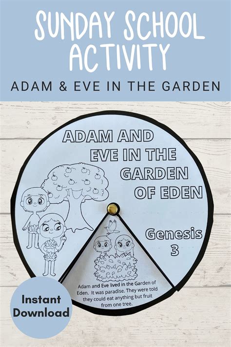 Adam And Eve Sunday School Craft Bible Story Activities For Etsy Canada