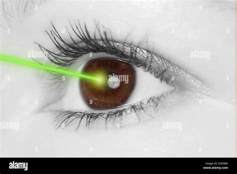 Eye With Laser Beam Stock Photo Alamy