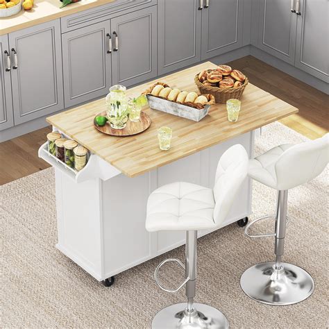 Buy Yaheetech Kitchen Island With Drop Leaf Breakfast Bar 53 Width