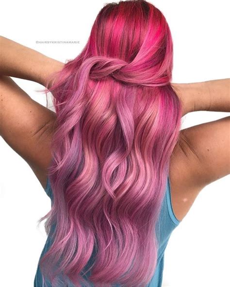 Pink Ombre Hair Hair Color Pink Hair Dye Colors Curly Hair Styles