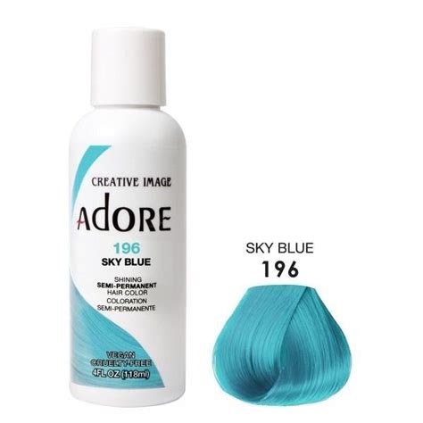 Adore Semi Permanent Hair Color 196 Sky Blue Aandf Cosmetics