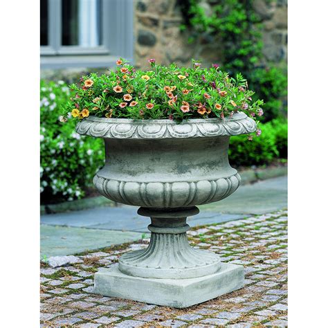 Lanciano Urn Cast Stone Fluted Planters Kinsey Garden Decor
