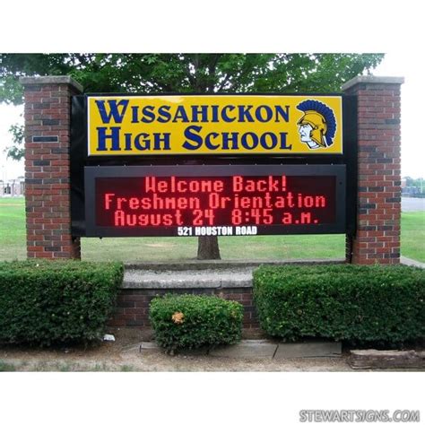 School Sign For Wissahickon High School Ambler Pa