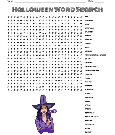 Halloween Word Search Wordmint