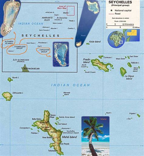Seychelles Map Mapsofnet