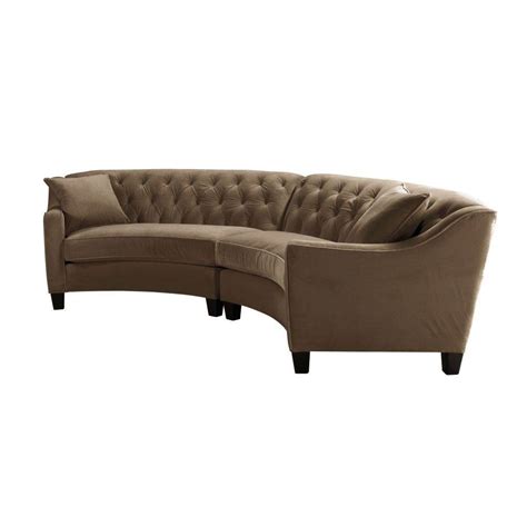 Luxurious sofa featuring exquisite tufted detail for a sophisticated interior. Home Decorators Collection Riemann 2-Piece Mocha ...
