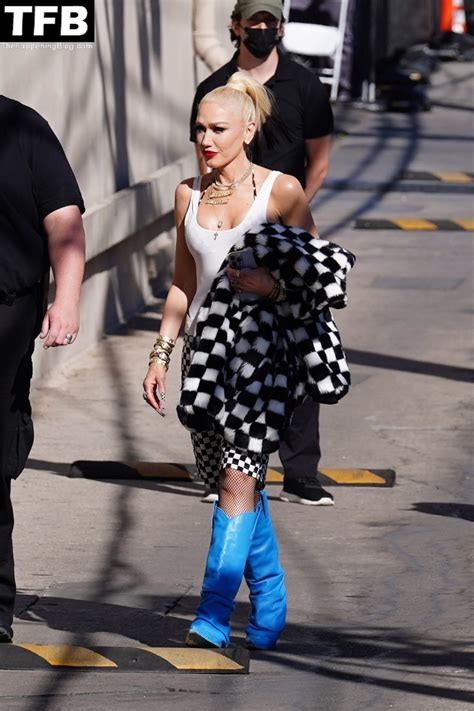 Gwen Stefani Arrives For An Appearance On Jimmy Kimmel Live 87 Photos