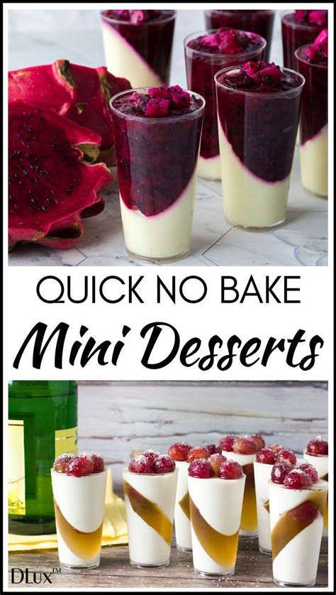 Quick No Bake Mini Desserts Mini Desserts Mini Dessert Cups Mini