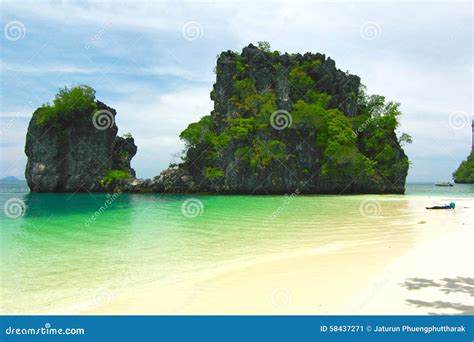 Paradise Beach In Koh Hong Island Krabithailand Stock Image Image