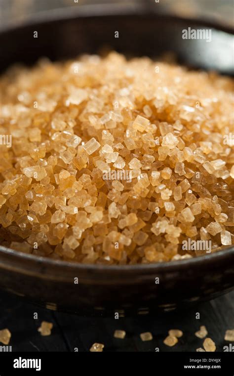 Raw Organic Cane Sugar In A Bowl Stock Photo Alamy