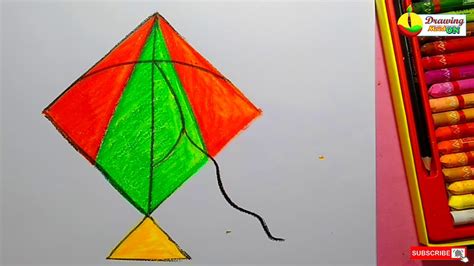 How To Draw A Kite Youtube