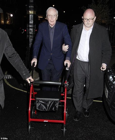 Michael Caine Uses A Walking Frame As He Enjoys A Night Out With Wife Shakira At Harrys Bar