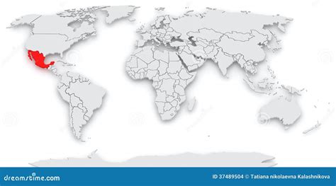 Mapa Del Mundo México Stock De Ilustración Ilustración De Eurasia