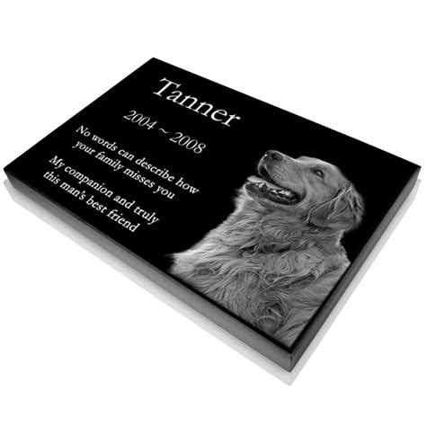 23% off pet tombstone dog memorial stone personalized with waterproof photo frame features sympathy poem garden backyard. Granite Photo Pet Grave Marker - 1" thick | Pet Garden ...