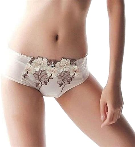 Sexy Womens Ladys Embroidered Panties Peony Flower Underweear 6 Color