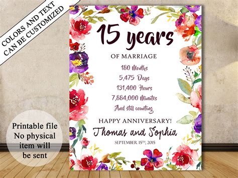 15th Anniversary T 15th Year Wedding Anniversary 15th Etsy