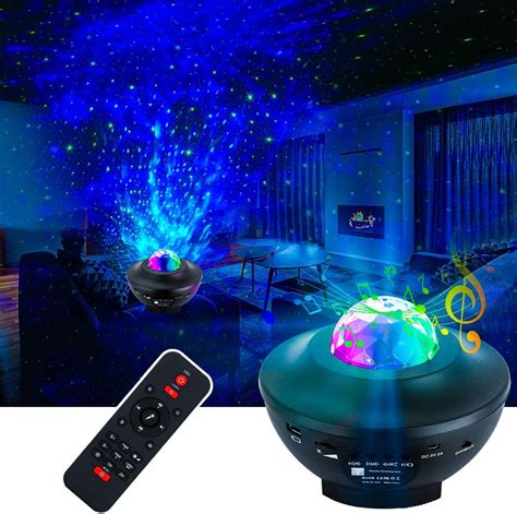 Star Projector Ocean Wave Night Light Projector With Bluetooth Speaker