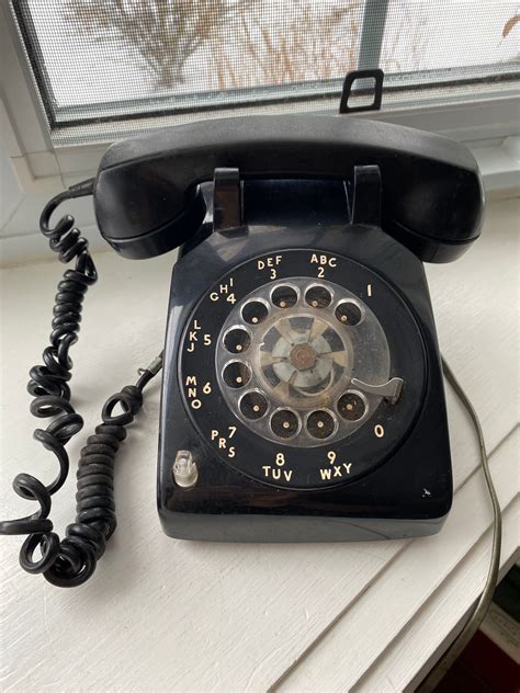 Vintage Black Rotary Phone Dial Phone Old Black Telephone Etsy