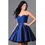 Strapless Short Fit And Flare Junior Prom Dress