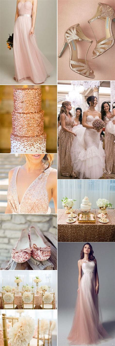 2016 Wedding Color Trend4 Most Loved Metallic Color Palettes Gold