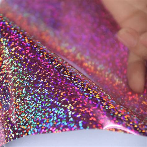 High Elastic Holographic Heat Transfer Vinyl For Garments Glitter Vinyl