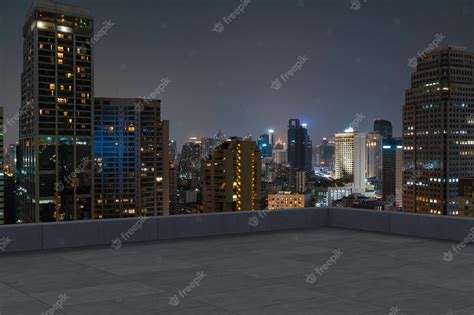 Premium Photo Panoramic Bangkok Skyline View Concrete Observatory