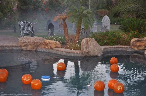 How To Decorate Your Swimming Pool For Halloween Pool Party Decorations Halloween Party Decor