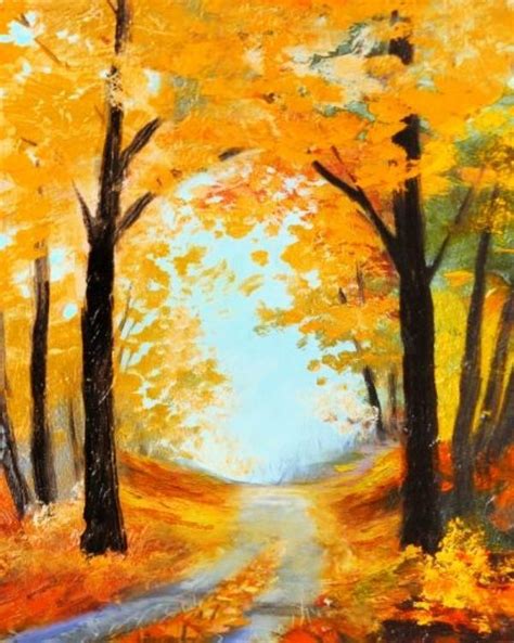 Easy Fall Acrylic Paintings Rosann Ojeda