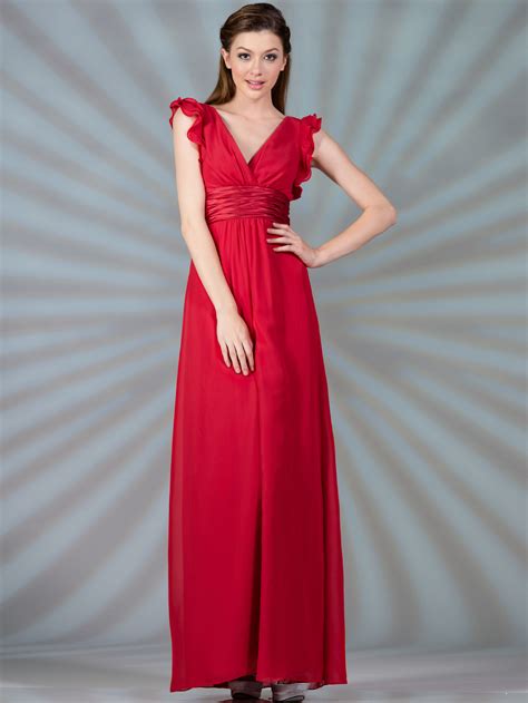 Satin Empire Waist Evening Dress Sung Boutique La