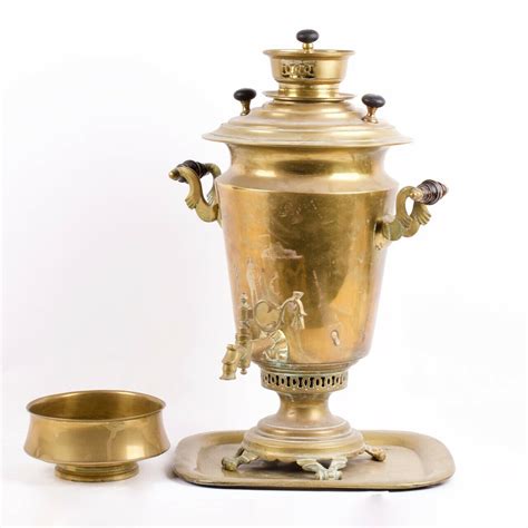 Russian Brass Samovar Of Vorontsov Brothers In The Shape Of Stemware