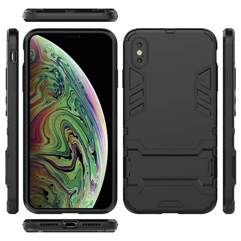 Slim Armour Shockproof Case For Apple Iphone Xs Max Black