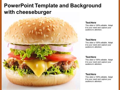 Powerpoint Template And Background With Cheeseburger Presentation