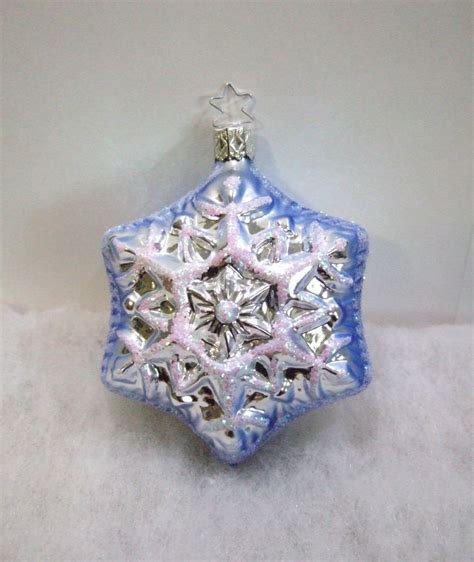 Old World Christmas Inge Glass Ornaments Winter Jewel Set Of 12 Snowflake Old World