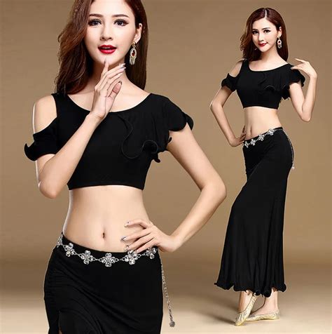 Promo Offer Sexy Modal Oriental Belly Dance Bellydance Costumes Set Crop Tops Long Skirts For