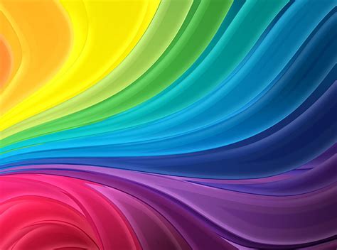Hd Wallpaper Rainbow Waves Assorted Color Wallpaper Aero Colorful