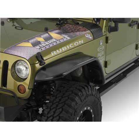 Warrior Products Front 10 Wide Tube Flares For 07 17 Jeep Wrangler