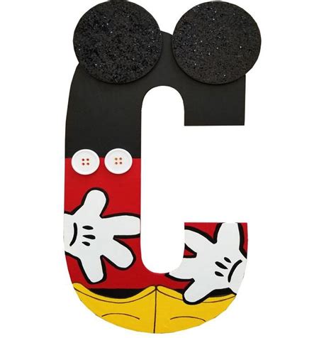 Mickey Mouse Inspired Letter Mickey Mouse Letters Disney Letters