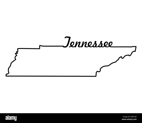 Tennessee State Map Us State Map Tennessee Outline Symbol Retro