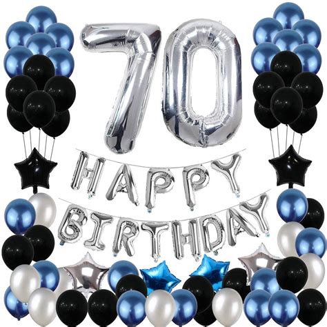 70th Birthday Decorations70 Birthday Balloons Party Supplies Happy Bi