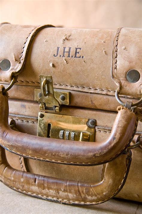 Vintage Tan Belting Leather By Twosparrowsvintage Vintage Suitcases