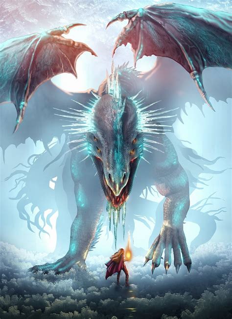 Ice Dragon By Lejla Ahmedspahić Dragons